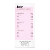 Moderne Elegante Rose Weißes Imitat Werbekarte (Vorne)