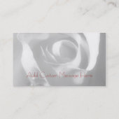 Moderne elegante Rose White Bridal auf dem Schwarz Visitenkarte (Rückseite)