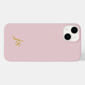 Moderne elegante roségoldene Monogramm-Initialen Case-Mate iPhone Hülle (Rückseite (Horizontal))