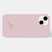 Moderne elegante roségoldene Monogramm-Initialen Case-Mate iPhone Hülle (Rückseite (Horizontal))