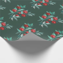 Moderne elegante rote Berries auf dunklem Weihnach