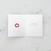 Moderne elegante Rote Herzens Muttertag Karte (Innenseite)