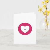 Moderne elegante Rote Herzens Muttertag Karte (Gelbe Blume)