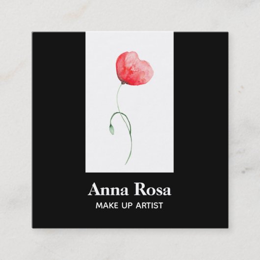 *~* moderne elegante rote mit quadratische visitenkarte (Vorderseite)