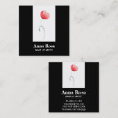 *~* moderne elegante rote mit quadratische visitenkarte (Vorne/Hinten)