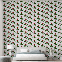 Moderne Elegante Rote Rosen & grünes, heiliges Mus
