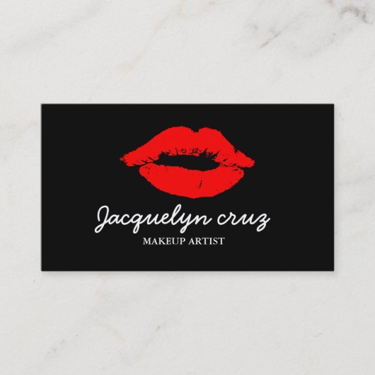 Moderne Elegante Rote Täler Schlicht Schwarz Visitenkarte (Vorderseite)