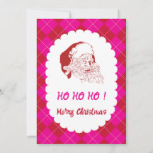 Moderne, elegante, rote und rosa-argyle-weihnachtl