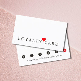 Moderne Elegante Rotes Herz Treuekarte