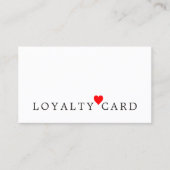 Moderne Elegante Rotes Herz Treuekarte (Vorderseite)