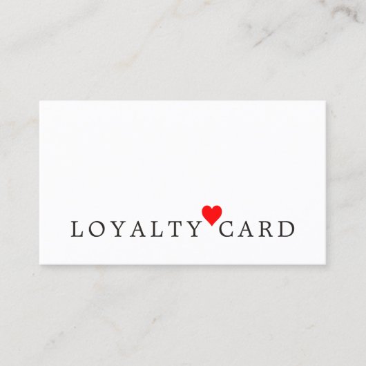 Moderne Elegante Rotes Herz Treuekarte (Vorderseite)