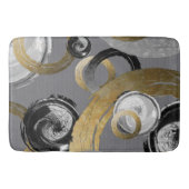 Moderne elegante Rough Rings Circles Abstrakt Badematte (Vorderseite)