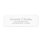 Moderne elegante Rücksendeadresse (Vorne)