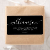 Moderne, elegante Rücksendeadresse der Black Scrip (Insitu)