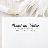 Moderne elegante Rücksendeadresse für Hochzeiten (Insitu)