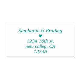 Moderne elegante Rücksendeadresse für Hochzeitspaa Permastempel
