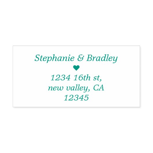 Moderne elegante Rücksendeadresse für Hochzeitspaa Permastempel (Design)