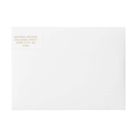 Moderne elegante Rücksendeadresse Gelb Rose (Vorderseite)