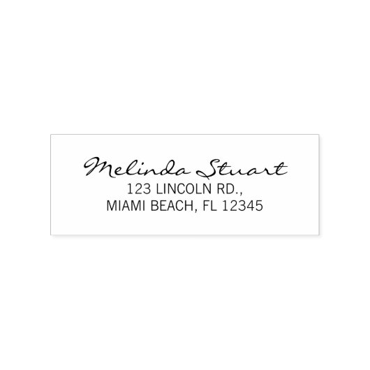 Moderne elegante Rücksendeadresse Gummistempel (Prägung)