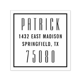 Moderne elegante Rücksendeadresse, selbstbewusste  Permastempel