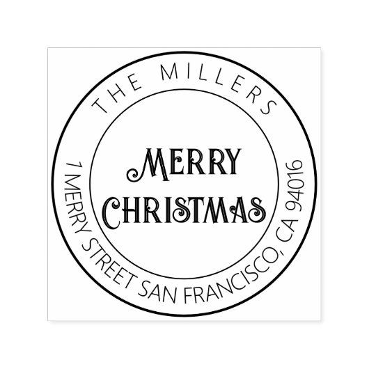 Moderne elegante Rücksendeadresse Selbstfarbige Br Permastempel (Design)