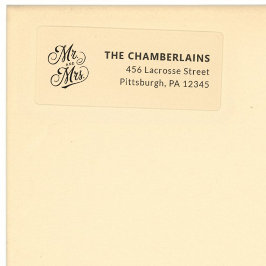 Moderne elegante Rücksendeadresse Transparente Lab Aufkleber