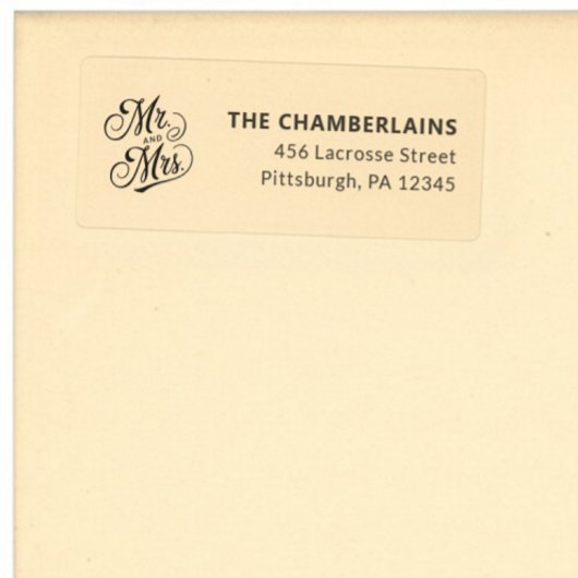 Moderne elegante Rücksendeadresse Transparente Lab Aufkleber