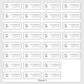 Moderne elegante Rücksendeadresse Transparente Lab Aufkleber (Blatt)