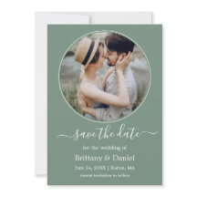 Moderne Elegante runde Foto Rahmen grün