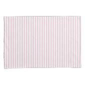 Moderne elegante, rustikal rosa Streifen Kissenbezug (Vorderseite-Rechts)