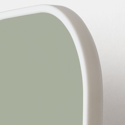 Moderne elegante Sage Green Monogram Pickleball Schläger (Linke Seite)