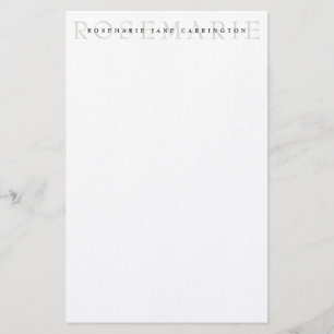 Moderne elegante Sage Green Personalisiert Station Briefpapier