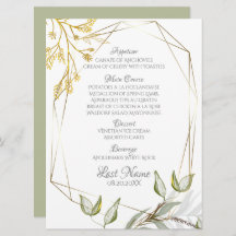 Moderne, elegante Sage Green und Gold Foliage