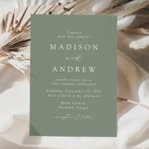 Moderne Elegante Sage Green Wedding