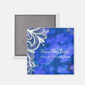 moderne, elegante Saphirblau-Weiß-Spitze Magnet (Vorderseite/Rückseite)