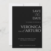 Moderne Elegante Save the Date Card (Vorderseite)
