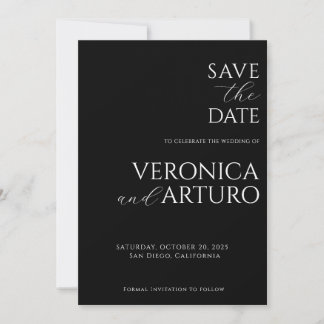 Moderne Elegante Save the Date Card