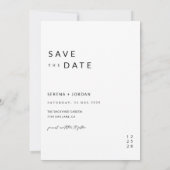 Moderne Elegante Save the Date Fotokarte Einladung (Rückseite)