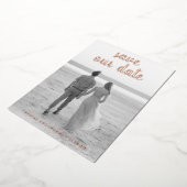 Moderne Elegante Save the Date Hochzeit Folieneinladung (Gedreht)