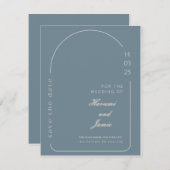 Moderne elegante Save the Date Hochzeitkarte Einladung (Vorne/Hinten)
