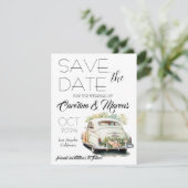 Moderne Elegante Save the Date Hochzeitseinladung Einladung (Stehend Vorderseite)
