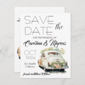 Moderne Elegante Save the Date Hochzeitseinladung Einladung (Vorne/Hinten)