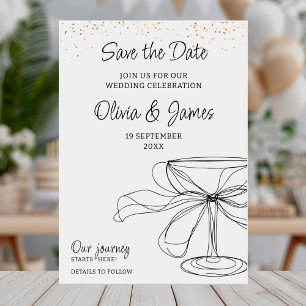 Moderne, elegante Save the Date-Karte Einladung