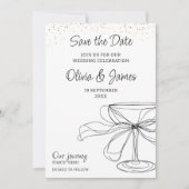Moderne, elegante Save the Date-Karte Einladung (Vorderseite)