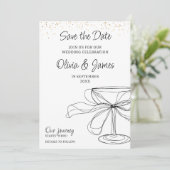 Moderne, elegante Save the Date-Karte Einladung (Stehend Vorderseite)