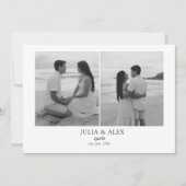 Moderne elegante Save-the-Date-Karte Save The Date (Vorderseite)