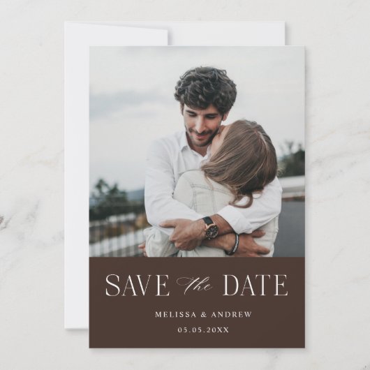 Moderne Elegante Save the Date Schokolade (Vorderseite)
