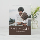Moderne Elegante Save the Date Schokolade (Stehend Vorderseite)