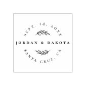 Moderne Elegante Save the Date- und Hochzeitslage Gummistempel (Prägung)