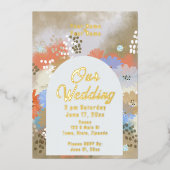 Moderne Elegante schicke Foil Einladung (Vorderseite)